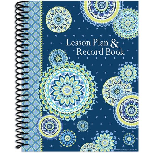  Eureka Blue Harmony Back to School Classroom Supplies Record and Lesson Plan Book for Teachers, 8.5 x 11, 40 Weeks