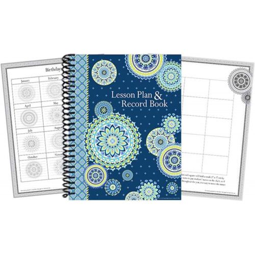  Eureka Blue Harmony Back to School Classroom Supplies Record and Lesson Plan Book for Teachers, 8.5 x 11, 40 Weeks