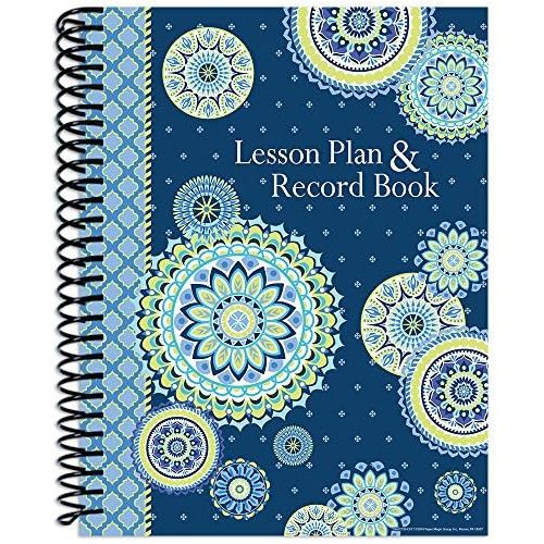  Eureka Blue Harmony Back to School Classroom Supplies Record and Lesson Plan Book for Teachers, 8.5 x 11, 40 Weeks