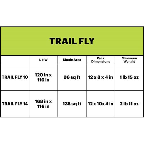  Eureka! Trail Fly Customizable Camping Tarp, 10 Feet, Jasmine Green