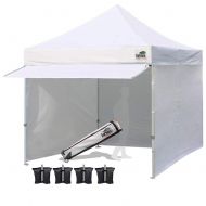 [해상운송]Eurmax Premium 10x15 Pop up Canopy Instant Outdoor Party Tent Shade Gazebo w4 Removable Enclosure Zipper End Sidewalls Walls +Roller Bag…