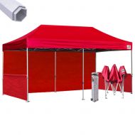 Eurmax Premium 10 X 20 Pop up Canopy, Event Canopy, Market Stall Canopy Booth Portable Exhibition Booth Trade Show Display Outdoor Canopy Bonus: Four (4) Weight Bags+Roller Bag (Re