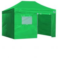 Eurmax New Ez Pop Up Canopy Instant Outdoor Party Tent Shade Gazebo with 4 Removable Zippered Side Walls (8x12, Kelly Green)