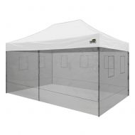Eurmax New Premium 10x15 Feet Food Service Vendor Tent Pop up Canopy with 4 Removable Zipper End Mesh Sidewalls W/Roller Bag