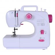 Euro Costway Sewing Machine, Portable Multifunction Crafting Mending Machine, Sturdy Household Serger Sewing Machine (16 Built-in Stitch Without Sewing Kit)