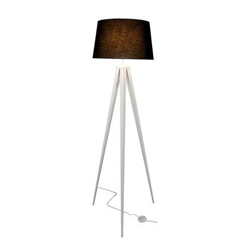  Euro Style Collection Berlin 60 inch Tripod Floor Lamp-Black/White