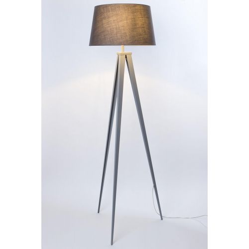  Euro Style Collection Berlin 60 inch Tripod Floor Lamp-Black/White