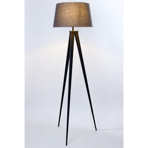  Euro Style Collection Berlin 60 inch Tripod Floor Lamp-Black/White