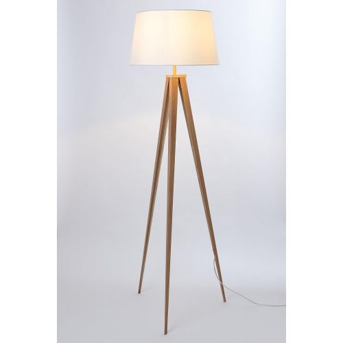  Euro Style Collection Berlin 60 Tripod Floor Lamp-Wood/White