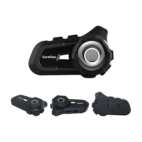  EuroFone S2 Motorcycle Helmet Intercom Bluetooth 5.1 chip , 2 riders intercom speaker with 2 in 1 microphone(soft and hard microphone ),Waterproof, sunscreen and dustproof