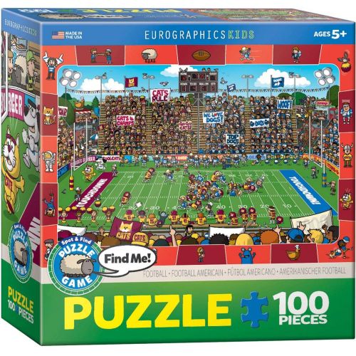  EuroGraphics Football Spot & Find Puzzle (100-Piece) (6100-0474)
