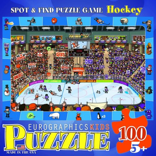  EuroGraphics Hockey Spot & Find 100 Piece Puzzle