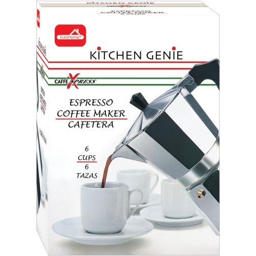  Euro-Home - CaffeXspress 6 Cup Aluminum Espresso Coffee Maker - Barista quality Espresso maker.