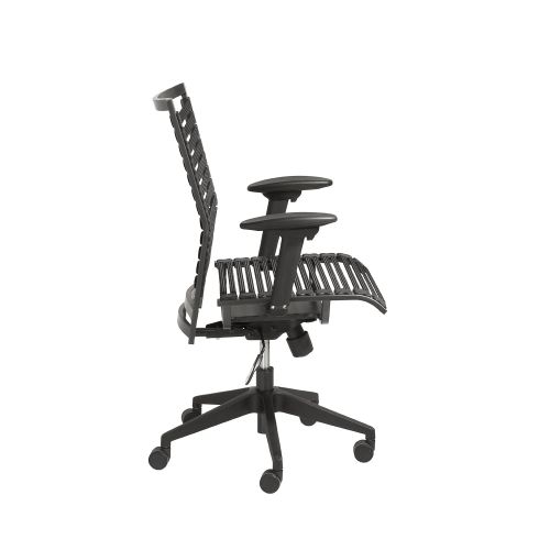  Euroe Style Euro Style Pro Flat Bungie High Back Adjustable Office Chair with Adjustable Arms, Black Bungies with Graphite Black Frame