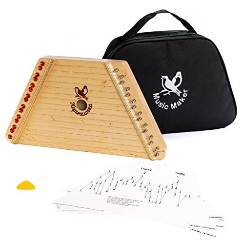  European Expressions Music Maker Lap Harp with Case and 4 Songsheet Packs