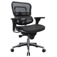 Eurotech Seating ME8ERGLO(N) Ergohuman Mid Back Mesh Swivel Chair Black