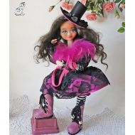 EvaiDolls Art doll, OOAK art doll, Handmade doll, Artist clay doll, Sculpted clay doll, OOAK clay doll, circus actor, Collectible doll, Boudoir Doll