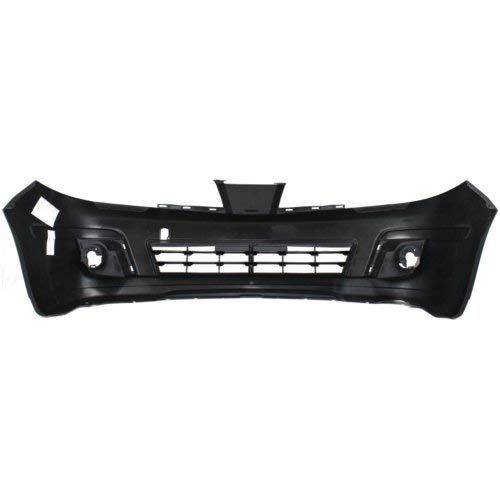  Evan Fischer Front Bumper Cover Compatible with 2007-2012 Nissan Versa Primed with Fog Light Holes Hatchback/Sedan