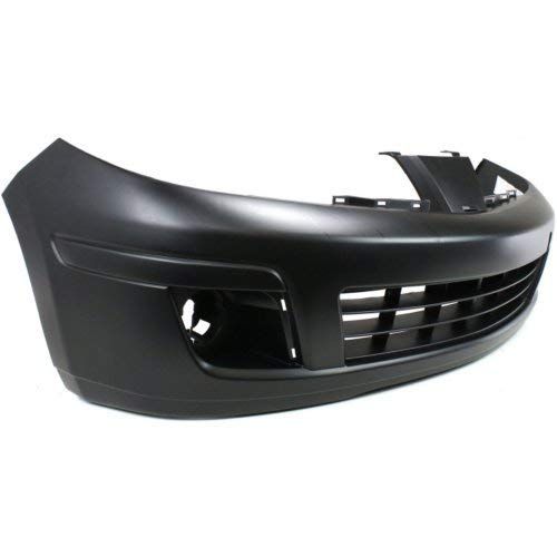  Evan Fischer Front Bumper Cover Compatible with 2007-2012 Nissan Versa Primed with Fog Light Holes Hatchback/Sedan