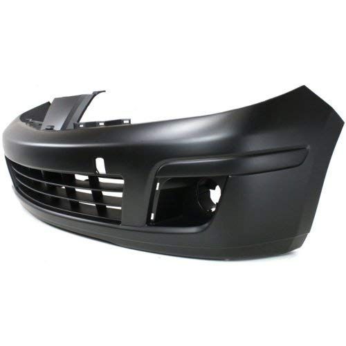  Evan Fischer Front Bumper Cover Compatible with 2007-2012 Nissan Versa Primed with Fog Light Holes Hatchback/Sedan