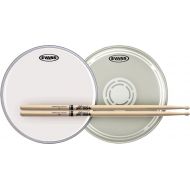 Evans EC Reverse Dot Snare Batter and Snare Side Head Pack with Free Pair of Pro-Mark Sticks Wood 5B