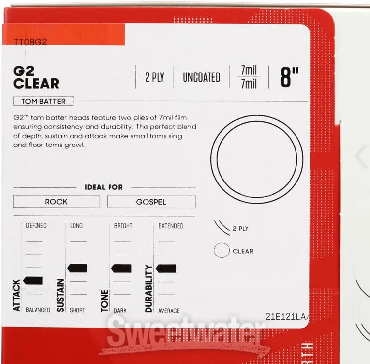  Evans G2 Clear Drumhead - 8 inch