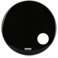 Evans EQ3 Resonant Black Bass Drumhead - 24 inch - With Port Hole