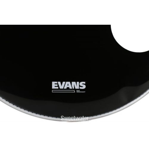  Evans EQ3 Resonant Black Bass Drumhead - 22 inch - With Port Hole