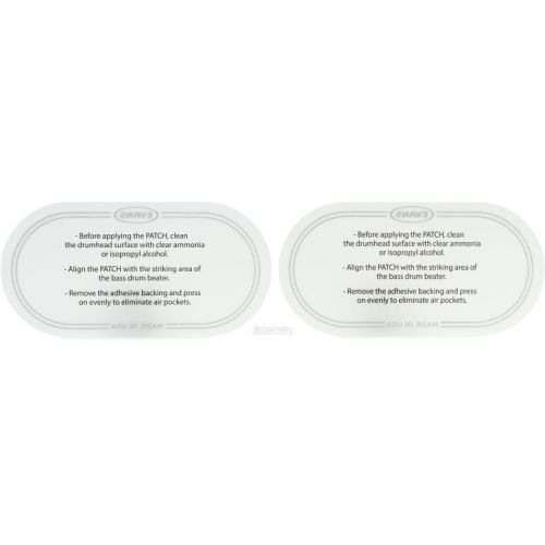  Evans PC2 Double Bass Drum Patch (pair) - Clear Plastic