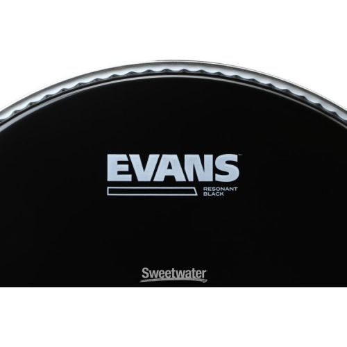 Evans Resonant Black Drumhead - 12 inch