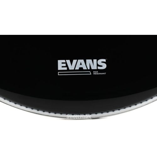  Evans EQ3 Resonant Black Bass Drumhead - 22 inch - No Port