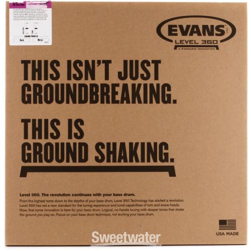  Evans EQ3 Resonant Black Bass Drumhead - 18 inch - with Port Hole