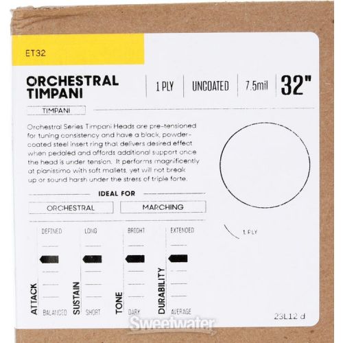  Evans Orchestral Timpani Drumhead - 32 inch