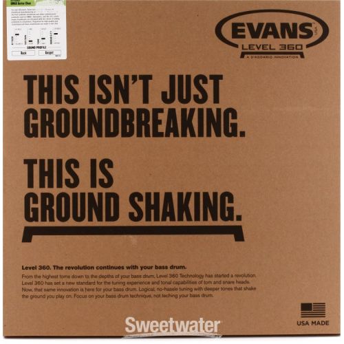  Evans GMAD Clear Drumhead with Damping System - 18 inch