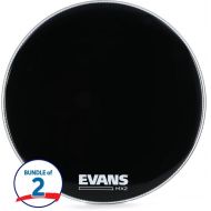 Evans MX2 Black Marching Bass Drumhead - 24 inch (2-Pack)