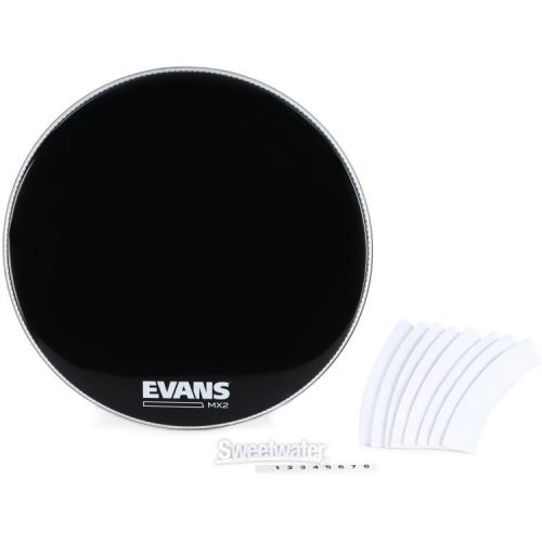  Evans MX2 Black Marching Bass Drumhead - 24 inch (2-Pack)