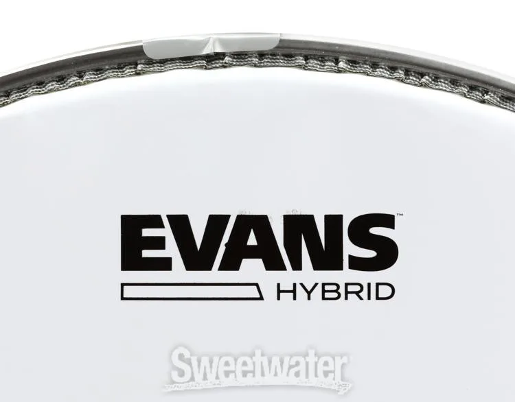  Evans Hybrid White Marching Drumhead - 14 inch