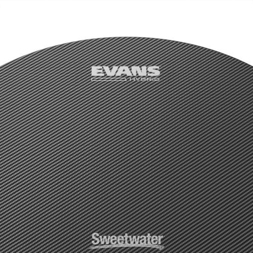  Evans Hybrid Grey Marching Drumhead - 14-inch