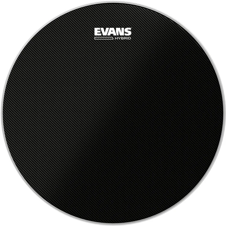  Evans Hybrid Black Marching Drumhead - 14 inch