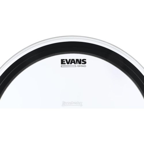  Evans GMAD Clear Drumhead with Damping System - 22 inch