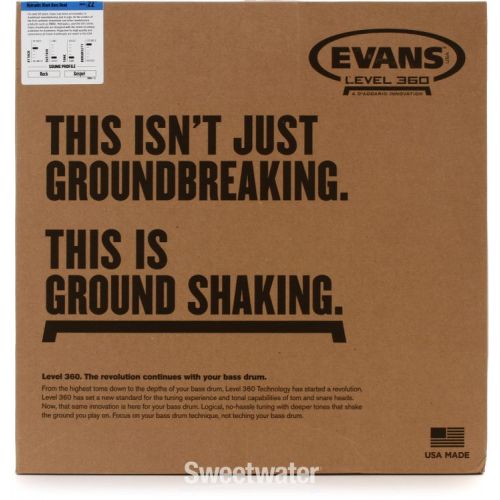  Evans Hydraulic Black Bass Drumhead - 22 inch