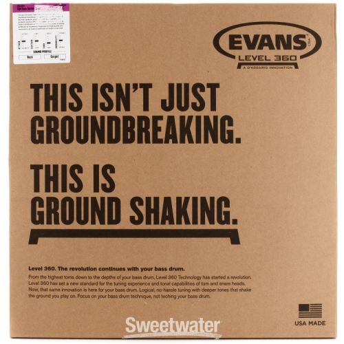  Evans EQ4 Clear Bass Drumhead - 22 inch