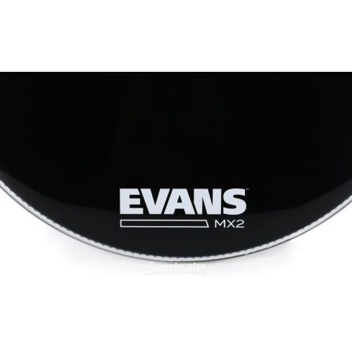  Evans MX2 Black Marching Bass Drumhead - 24 inch