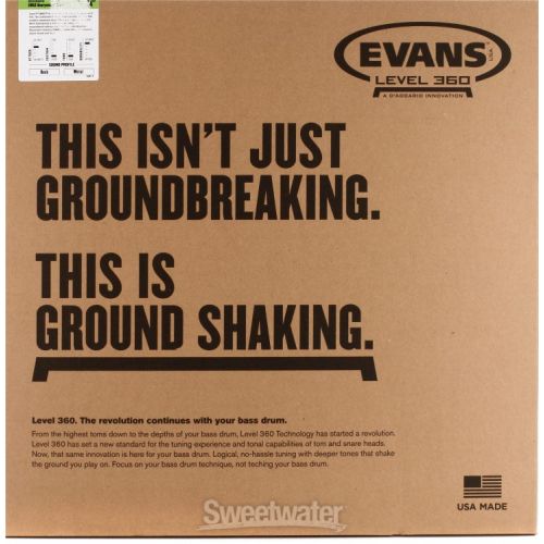  Evans EMAD Heavyweight Clear Bass Batter Head - 24 inch