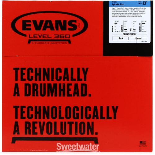  Evans Hydraulic Glass Drumhead - 13 inch