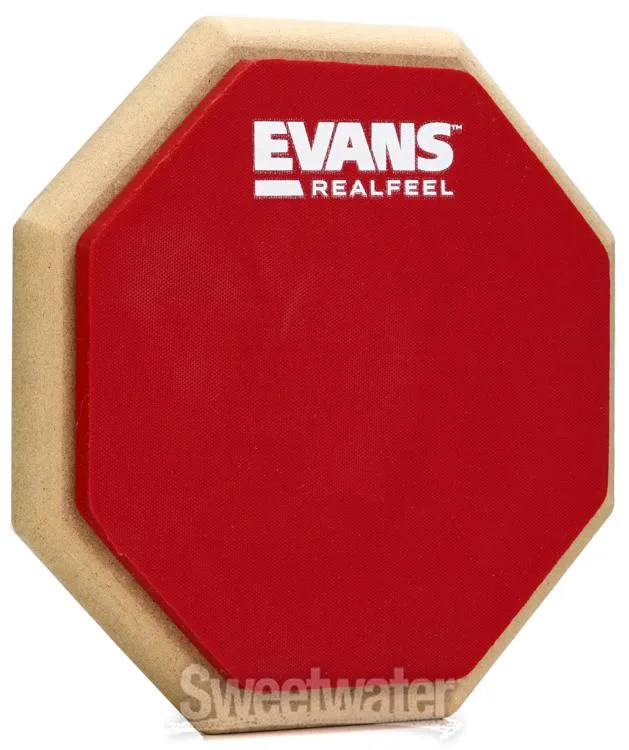  Evans RealFeel 2-sided Practice Drum Pad with Sticks and Metronome - Sweetwater Exclusive