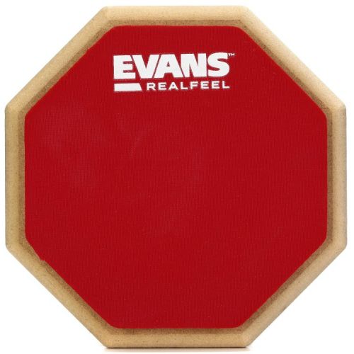  Evans RealFeel 2-sided Practice Drum Pad with Sticks and Metronome - Sweetwater Exclusive