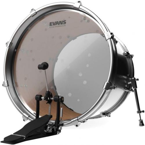  Evans Hydraulic Glass (Clear) Bass Drum Head, 22 Inch