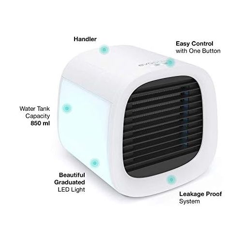  Evapolar evaCHILL Personal Evaporative Air Cooler and Humidifier Portable Air Conditioner Fan, White