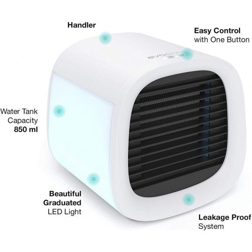  Evapolar evaCHILL Personal Evaporative Air Cooler and Humidifier Portable Air Conditioner Fan, White